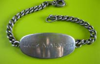 US ARMY NAMED BRACELET SERIAL NUMBER AND DEDICATION TO HIS WIFE