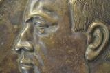 Splendida e rara placca in bronzo di grandi dimensioni 25cm x 20 cm  raffigurante il Duce Benito Mussolini cod plbr