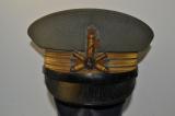 Raro berretto bellico fascista da centurione della 4 legione M. Di.C.A.T.  ( milizia di artiglieria contraerea )  di Alessandria  con nome  cod 4DICAT