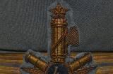 Raro berretto bellico fascista da centurione della 4 legione M. Di.C.A.T.  ( milizia di artiglieria contraerea )  di Alessandria  con nome  cod 4DICAT