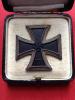 Bellissima croce di ferro tedesca di prima classe  con scatola della seconda guerra mondiale COD DE 93