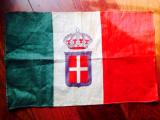 Rara bandiera italiana militare con stemma sabaudo e corona  cod flagmil