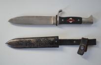 Splendido Raro coltello tedesco della gioventu' Hitleriana di secondo tipo produttore  Gustav C. Spitzer Solingen (RZM M7 / 80) con la data  del 1941 cod spit40