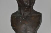 Splendido grande busto in bronzo su base di marmo del Re Vittorio Emanuele III periodo seconda guerra mondiale cod brvIII