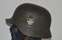 SPETTACOLARE  elmetto tedesco ww2 mod 40 della ss polizei n.40