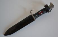 Rarissimo coltello originale della  della Seconda Guerra Mondiale  della HITLERJUGENDproduttore RZM M7 / 34  Rudolf C. Jacobs, Solingen-Grafrath cod RUD