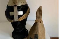 Intoccato elmo di cavalleria italiana con il suo telino da combattimento cod telve3