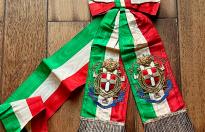 Spettacolare magnifica rarissima fascia da podestà del ventennio cod parfasc