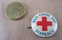 RED CROSS DAY  SIX PENCE COMMONWEALTH PIN