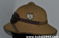 Splendido casco coloniale tedesco ww2 AFRIKAKORPS  della Wehrmacht di primo tipo con occhiali cod.F53
