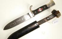 Bellissimo coltello tedesco della gioventu' hitleriana transizionale con motto sulla lama  cod F90