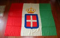 Rarissima bandiera da combattimento italiana ww2 con corona ricamata n.1