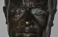 Splendida rara maschera in bronzo del Duce Benito MUSSOLINI a firma Giuseppe ROMAGNOLI