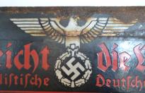 Bella tabella nazista  dello NSDAP in ferro smaltato  cod nsta1