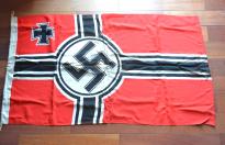  rarissima bandiera tedesca ww2 da combattimento kriegsflagge misura  80x135 cm la piu ricercata cod flaw