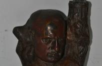 Splendido e raro piccolo busto fascista in bronzo con DUCE e FASCIO PRIMOGENIO cod a23