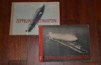 Rarissima coppia di libri tedeschi fotografici  del 1932 sullo ZEPPELIN GRAF volume uno e volume due completissimi cod graf