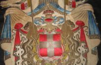 Spettakolare e rarissimo stemma sabaudo ricamato n.999