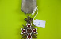 Order of the Crown of Romania, military, knight with crossed swords 