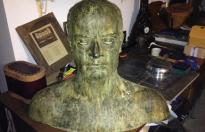Splendido enorme busto fascista del Duce cm 60 x cm 78 in bronzo firmato G. Zauli anno XIII