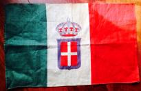 Rara bandiera italiana militare con stemma sabaudo e corona  cod flagmil