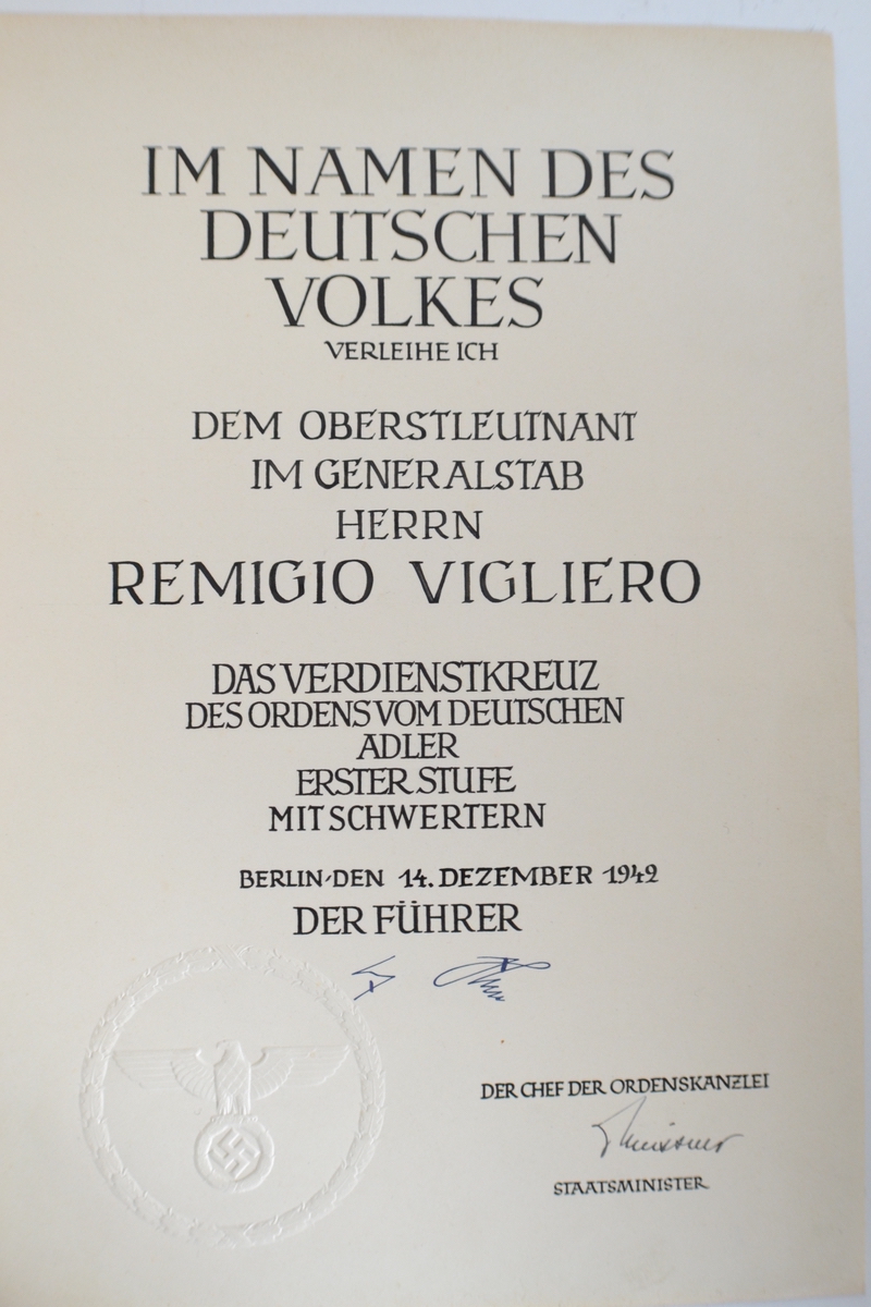 Decorazioni-Medaglie e Attestati-Rare military decoration Nazi 