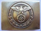 Rarissima fibbia SA/SS ali dritte in ottone Cod 17