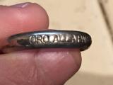 Anello fascista oro alla patria con fascio littorio 18-11-anno XIV