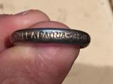 Anello fascista oro alla patria con fascio littorio 18-11-anno XIV