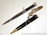 Splendido lotto fascista pugnale mod 37 piu' cinturone in brocato con scatola n.807