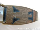 Splendido lotto fascista pugnale mod 37 piu' cinturone in brocato con scatola n.807