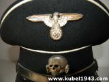 Spettacolare e rarissimo schirmmutze tedesco  ww2 da sottufficiale ( Haupttruppführer) delle SS ALLGEMEINE n.1