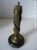 Bellissimo fascio littorio in bronzo montato su base in marmoo nero n.1