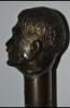Rarissimo bastone da passeggio con testa in bronzo di Adolf Hitler cod AHB