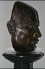 Splendida rara maschera in bronzo del Duce Benito MUSSOLINI a firma Giuseppe ROMAGNOLI