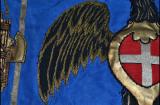 Rarissima e magnifica drappella da tromba italiana del 2 rgt genio del regio esercito periodo seconda guerra mondiale cod drp2