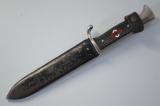 Splendido Raro coltello tedesco della gioventu' Hitleriana di secondo tipo produttore  Gustav C. Spitzer Solingen (RZM M7 / 80) con la data  del 1941 cod spit40