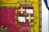 Rarissima e magnifica drappella da tromba italiana del 2 rgt genio del regio esercito periodo seconda guerra mondiale cod drp2