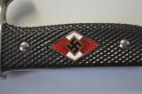 Splendido Raro coltello tedesco della gioventu' Hitleriana di secondo tipo produttore  Gustav C. Spitzer Solingen (RZM M7 / 80) con la data  del 1941 cod spit40