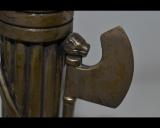 Spettacolare fascio littorio in bronzo  nichelato con base marmorea  cod procim