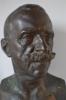 Splendido grande busto in bronzo su base di marmo del Re Vittorio Emanuele III periodo seconda guerra mondiale cod brvIII