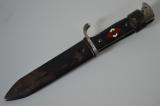 Raro coltello tedesco della gioventu' Hitleriana di secondo tipo prod. RZM M7/5  ossia il codice del produttore Krebs Carl Julius di solingen cod Krebhj