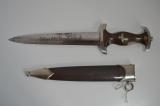 Rarissima daga nazista WW2 delle SA (STURMABTEILUNG) di primo tipo mod 33 EX ROHM prod EICKHORN cod sarohm