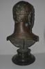 Splendido raro grande busto in bronzo su base verde d'alpi del duce Benito Mussolini misura cm 64 x cm 35 firmato Mario Nelli cod NEL2