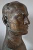 Splendido raro grande busto in bronzo su base verde d'alpi del duce Benito Mussolini misura cm 64 x cm 35 firmato Mario Nelli cod NEL2