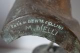 Splendido raro grande busto in bronzo su base verde d'alpi del duce Benito Mussolini misura cm 64 x cm 35 firmato Mario Nelli cod NEL2