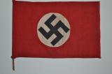 Rara bandiera tedesca dello NSDAP con asta cod nurflag2