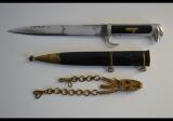 Ruspante pugnale fascista mod 37 con catenelle detto becco aquila lungo cod romanof