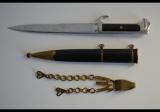 Ruspante pugnale fascista mod 37 con catenelle detto becco aquila lungo cod romanof