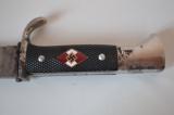 Rarissimo coltello transizionale tedesco ww2 della gioventu' hitleriana con motto BLUT UND EHRE sulla lama produttore Muller di Solingen cod RZM32
